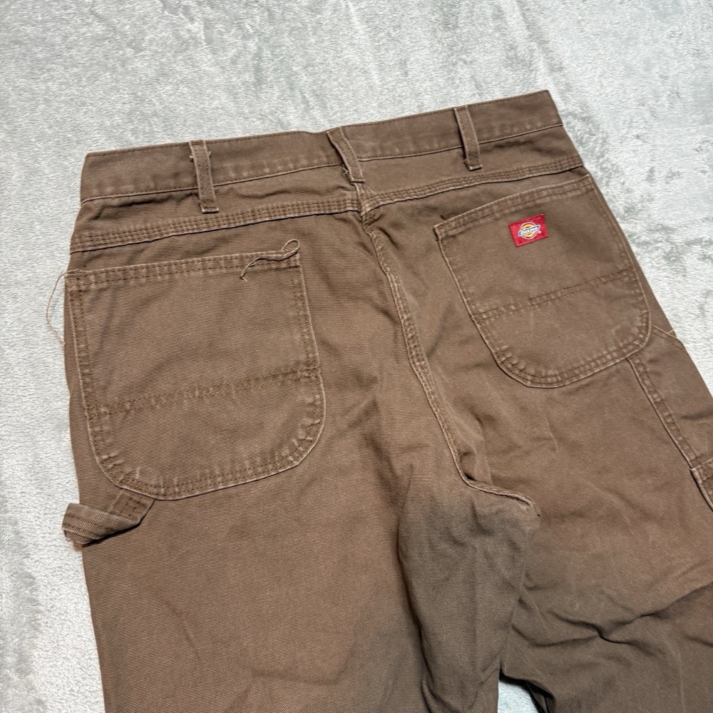 Dickies 1939RTB Canvas Carpenter Pants Mens 36x32 Timber Brown Loose Fit Utility - Picture 2 of 7